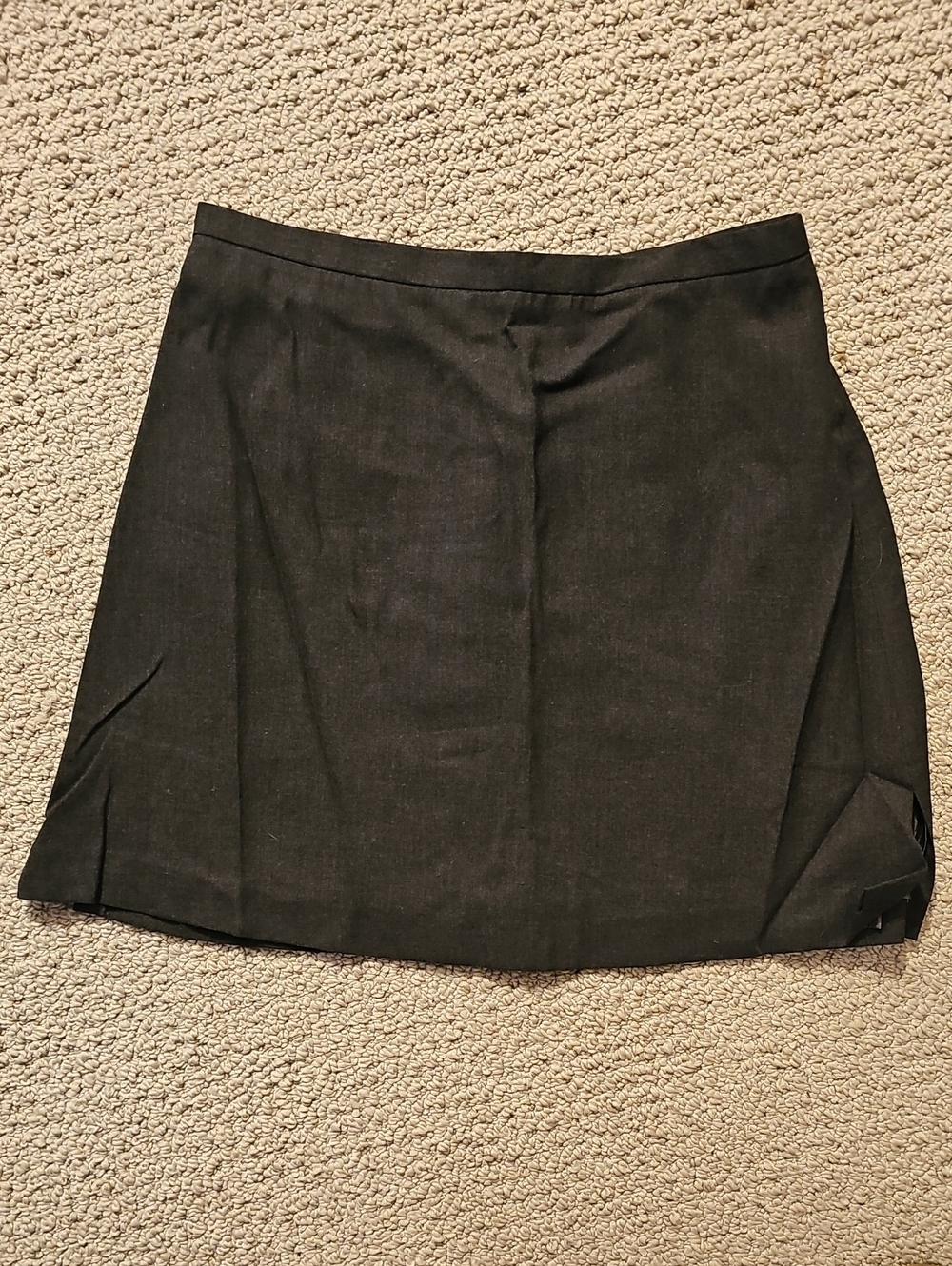 Express Charcoal Gray Mini Skirt with Subtle Side Pleats